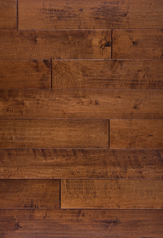 Kinesisk lønn 125 Håndskrapet massivt tregulv